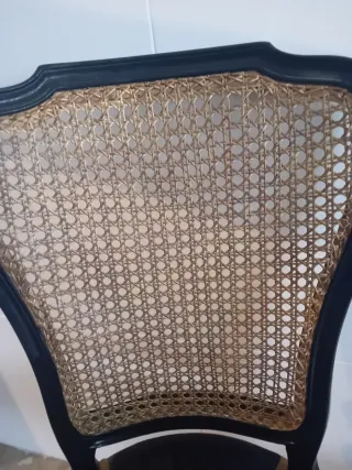 Silla Isabelina Negra y Dorada