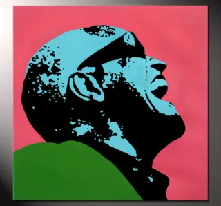 Quadro Óleo Ray Charles Tela