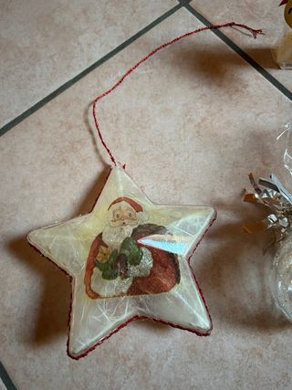 Set 7 Addobbi Natalizi plastica, Plastica, Legno