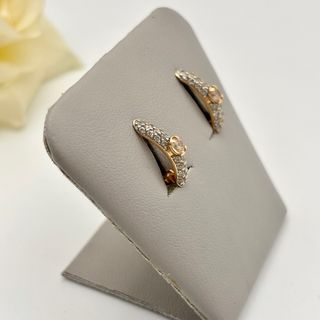 Pendientes de oro 14kt con circonitas