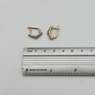 Pendientes de oro 14kt con circonitas