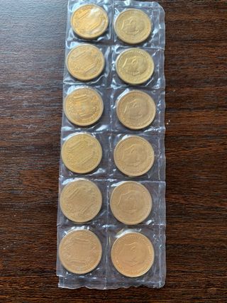 Pack 12 Monedas 2,50 Pesetas Franco de 1953
