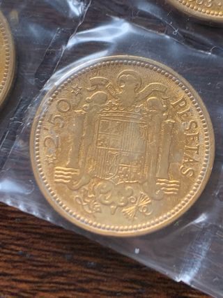 Pack 12 Monedas 2,50 Pesetas Franco de 1953