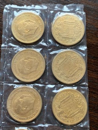Pack 12 Monedas 2,50 Pesetas Franco de 1953