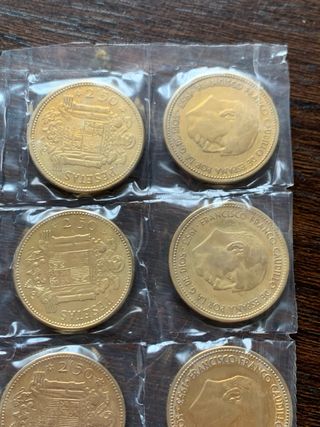 Pack 12 Monedas 2,50 Pesetas Franco de 1953