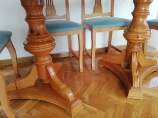 Mesa de comedor y 6 sillas madera