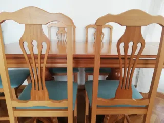 Mesa de comedor y 6 sillas madera