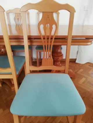 Mesa de comedor y 6 sillas madera