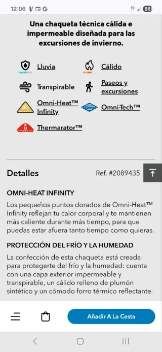 Chaqueta Columbia Oak Harbor II Negra