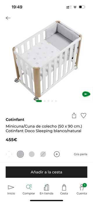 Minicuna Cotinfant 50x90 + Colchón Antiahogo