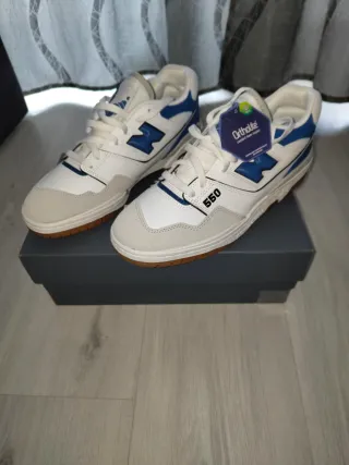 New Balance 550 Blanco y Azul