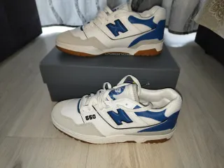 New Balance 550 Blanco y Azul