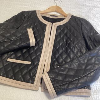 Chaqueta Massimo Dutti Piel Acolchada