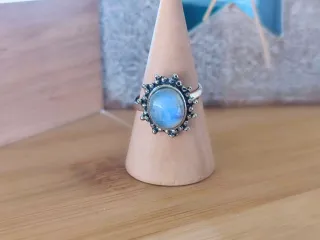 Anillo Plata Ley Piedra Luna