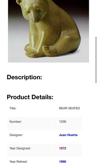 Lladro Oso Polar 1206 Juan Huerta