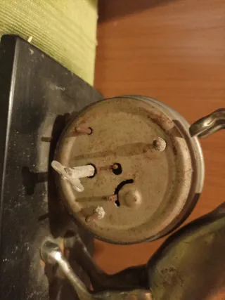 Orologio da tavolo con cavallo e putto Vintage