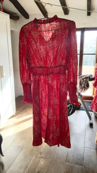 Vestido estampado floral rojo