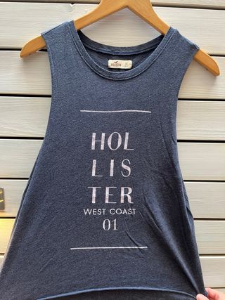 Camiseta tirantes Hollister azul XS