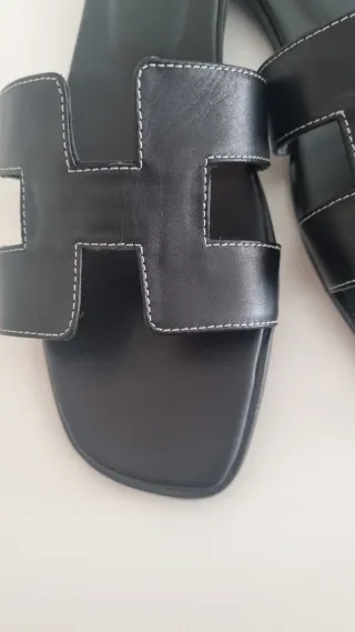 Sandalias Hermès Oran Negras
