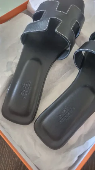 Sandalias Hermès Oran Negras