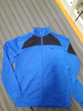 Sudadera Puma Azul y Negra Talla 15-16