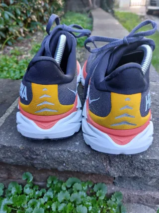 Scarpe Hoka Unisex Taglia 41 1/3 Grigio Arancio