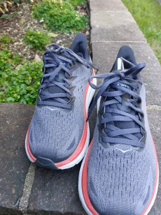 Scarpe Hoka Unisex Taglia 41 1/3 Grigio Arancio