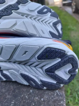 Scarpe Hoka Unisex Taglia 41 1/3 Grigio Arancio