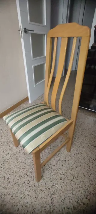 Mesa comedor extensible cristal + 6 sillas