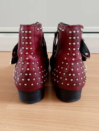 Botines Koah Piel Granate Talla 36