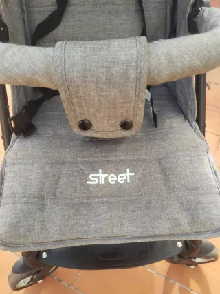 Carro de paseo tipo bastón gris