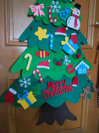 Árbol de Navidad de Fieltro Decorado