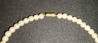 Gargantilla perlas y colgante rosa