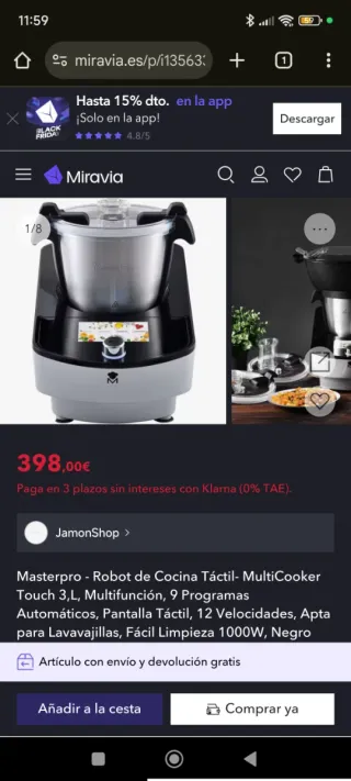 Robot Cocina MasterPRO Carlo Cracco Wi-Fi