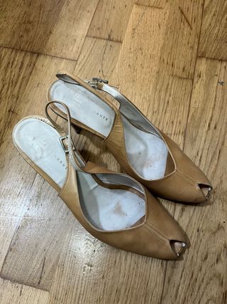 Tacones Farrutx Piel Beigee