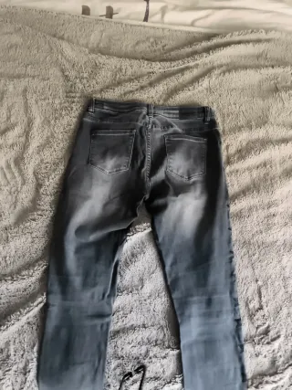 Pantalón tejano gris mujer estrellas