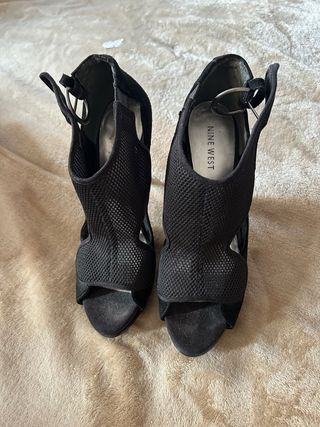 Sandalias Nine West Tacón Negro
