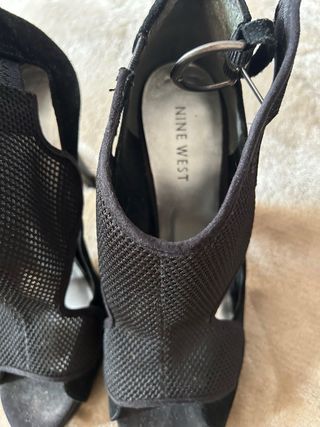 Sandalias Nine West Tacón Negro