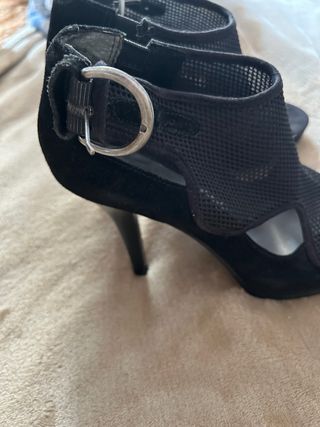 Sandalias Nine West Tacón Negro