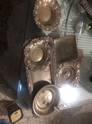 5 Antichi piatti in argento