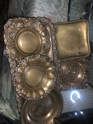 5 Antichi piatti in argento