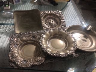 5 Antichi piatti in argento