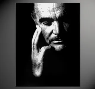 Quadro Óleo Tela Sean Connery