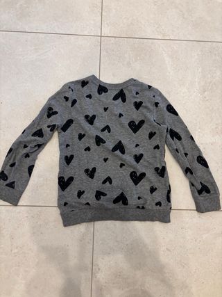 Felpa bambina OVS cuori grigi