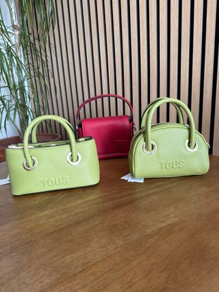 Confezione da 3 mini borse Tous verdi e rosse