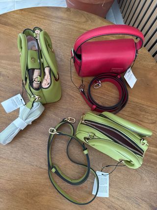 Confezione da 3 mini borse Tous verdi e rosse