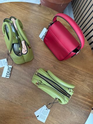 Confezione da 3 mini borse Tous verdi e rosse