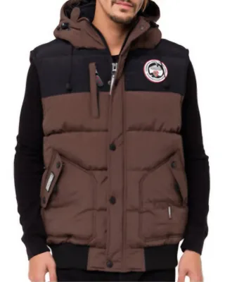 Chaleco Norway Geographic Marrón y Negro