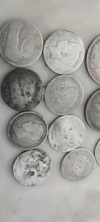 Lote de monedas de PLATA
