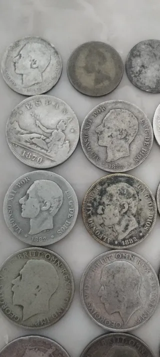 Lote de monedas de PLATA